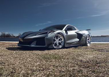 Silver Chevrolet Corvette C8 Z06