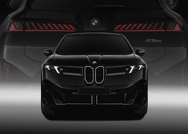 Black BMW iX350