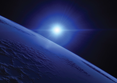 Blue Planet Sunrise from Space