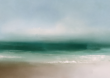 Abstract Ethereal Seascape Painting