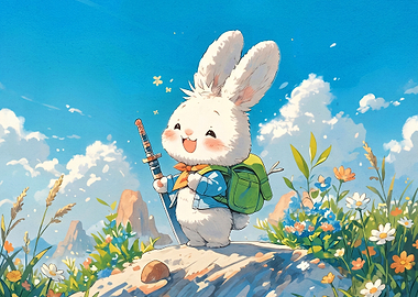 Cute Bunny Adventurer with Sword
