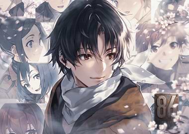 86 Eighty-Six Anime Character Collage