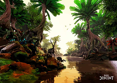Blind Descent Jungle River Scene