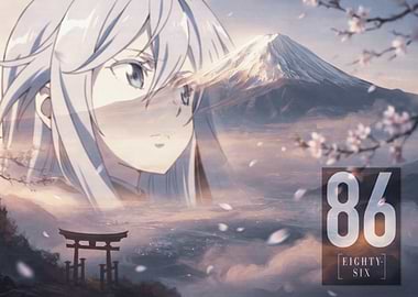86 Eighty-Six Anime Mount Fuji Art
