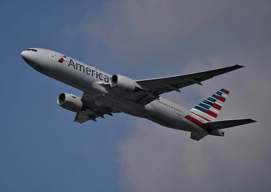 American Airlines Boeing 777 in Flight