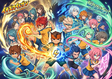 Inazuma Eleven Victory Road Character Collage