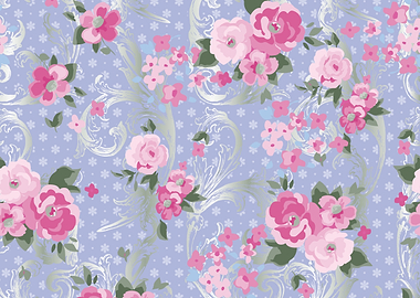Vintage Floral Damask Pattern