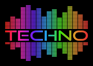 Techno Music Equalizer Graphic