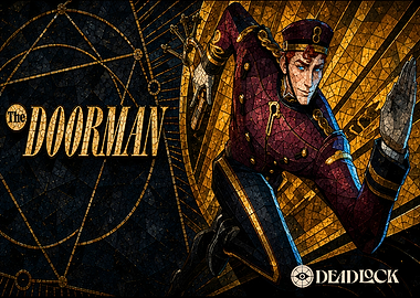 Deadlock The Doorman Stained Glass Art