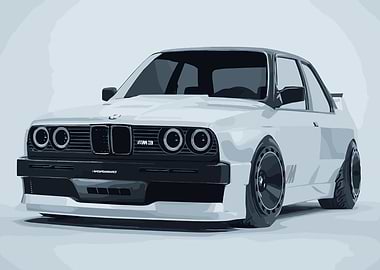 Vector Illustration of BMW E30 M3
