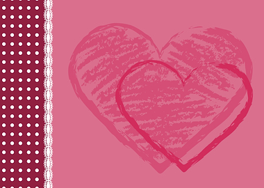 Lacy Crayon Heart Card