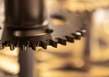 Close-up of Mechanical Watch Gears