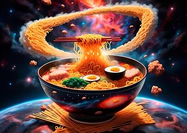 Cosmic Ramen Galaxy Bowl