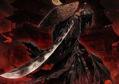Dark Samurai with Katana