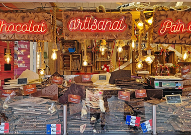 Artisanal Chocolate Stall at Christmas Market