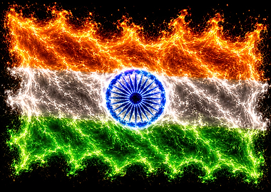 Flaming Flag of India