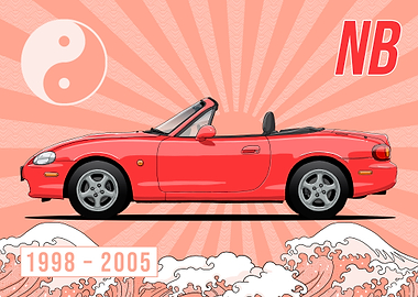 Mazda MX-5 NB Roadster Illustration