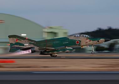 RF-4 Phantom Afterburner Takeoff at Dusk