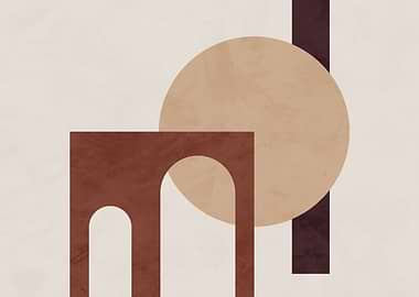 Minimalist Abstract Geometric Arch Art
