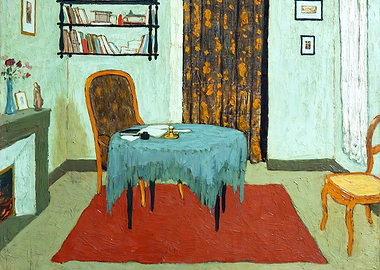 Interior with Table and Chairs Painting