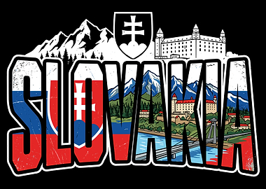 Slovakia Typography Travel Design