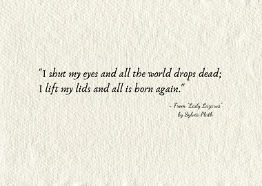 Sylvia Plath Lady Lazarus Quote