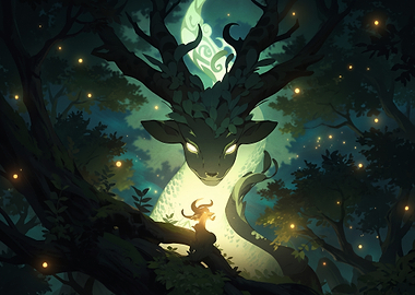Mystical Forest Spirit and Guardian