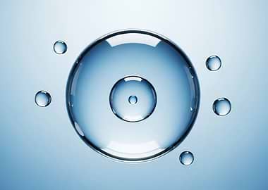 Abstract Concentric Water Droplet Design