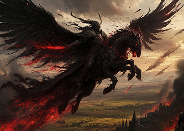 Dark Knight on Winged Nightmare