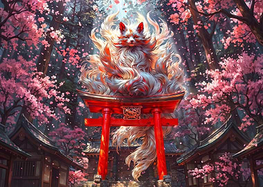 Majestic Kitsune at Torii Gate