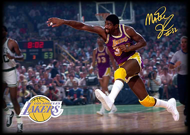 Magic Johnson's Iconic Court Presence