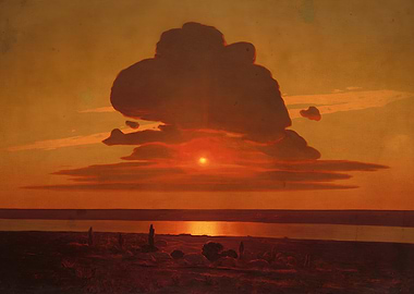 Red Sunset on the Dnieper