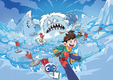Boy and Owl Escaping Yeti