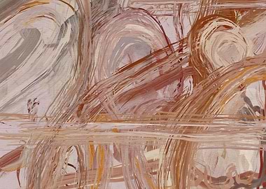 Abstract Earth Tone Brushstroke Painting
