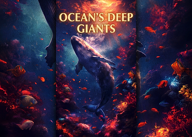 Ocean's Deep Giants Whale Poster