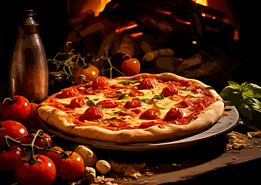Wood-Fired Pizza with Fresh Tomatoes