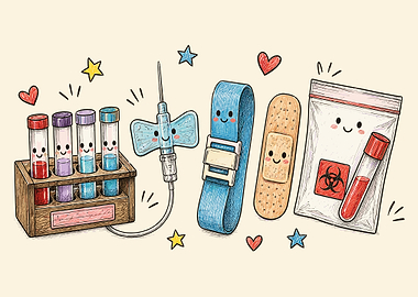 Cute Medical Supplies Illustration