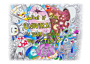 Spilled Tea Universe Doodle Art
