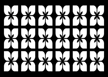 Minimalist White Floral Pattern