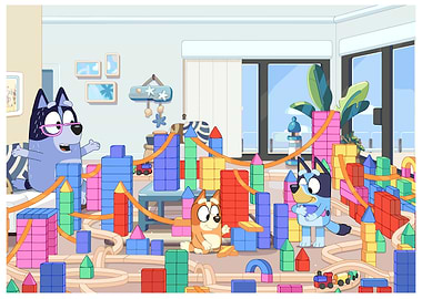 Bluey and Bingo Building Blocks