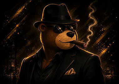 Gangster Bear in Suit