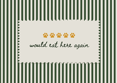 Would Eat Here Again Pet Wall Art