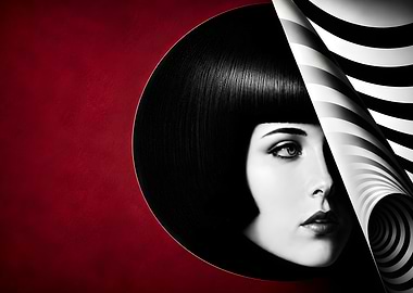Surreal Portrait with Optical Illusion