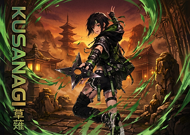 Kusanagi Ninja Anime Character Art