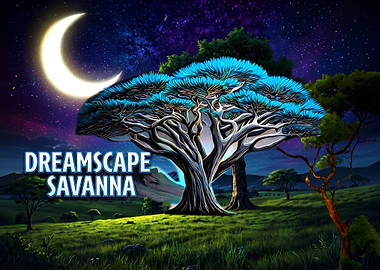 Dreamscape Savanna Night Landscape