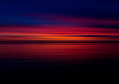 Abstract Sunset Over Calm Water