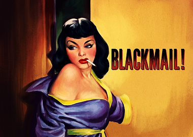 Vintage Blackmail Pulp Fiction Poster