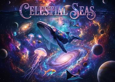 Celestial Seas Cosmic Ocean Fantasy Art