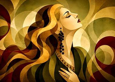 Abstract Portrait of an Elegant Woman