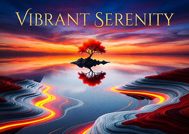 Vibrant Serenity Sunset Landscape
